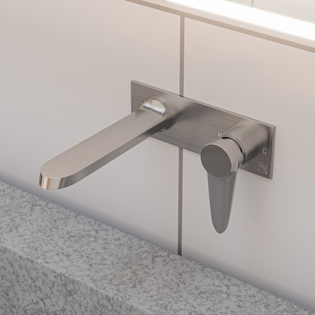 Alfi Brand ALFI brand AB1772-BN Brushed Nickel Wall Mount Modern Bathroom Faucet AB1772-BN